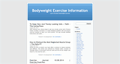 Desktop Screenshot of bodyweightexerciseinfo.com