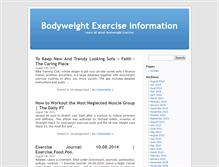 Tablet Screenshot of bodyweightexerciseinfo.com